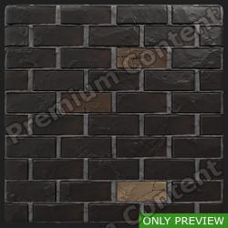 PBR Texture of Wall Bricks Old #4